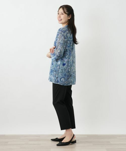 Leilian / レリアン シャツ・ブラウス | ペイズリー柄バンドカラーブラウス【Leilian WHITE LABEL】 | 詳細5