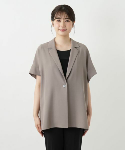 NO ID. ドロップショルダー1B-JKT ダークグレー テーラードジャケット ドロップショルダー1B-JKT – NO ID.