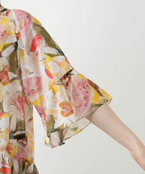 Leilian / レリアン シャツ・ブラウス | プリントペプラムブラウス【Leilian WHITE LABEL】 | 詳細10