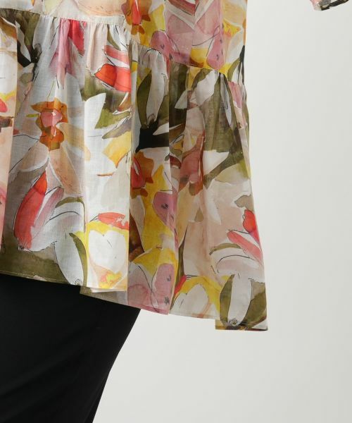 Leilian / レリアン シャツ・ブラウス | プリントペプラムブラウス【Leilian WHITE LABEL】 | 詳細11