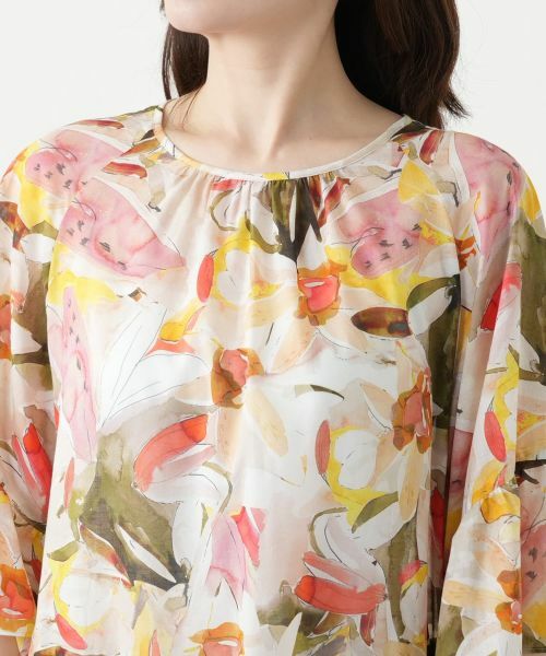 Leilian / レリアン シャツ・ブラウス | プリントペプラムブラウス【Leilian WHITE LABEL】 | 詳細7
