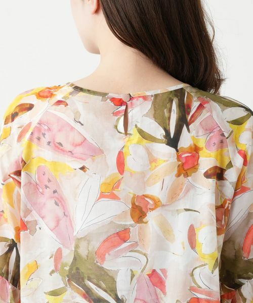 Leilian / レリアン シャツ・ブラウス | プリントペプラムブラウス【Leilian WHITE LABEL】 | 詳細8