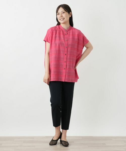 Leilian / レリアン シャツ・ブラウス | シアーチェックブラウス【Leilian WHITE LABEL】 | 詳細1