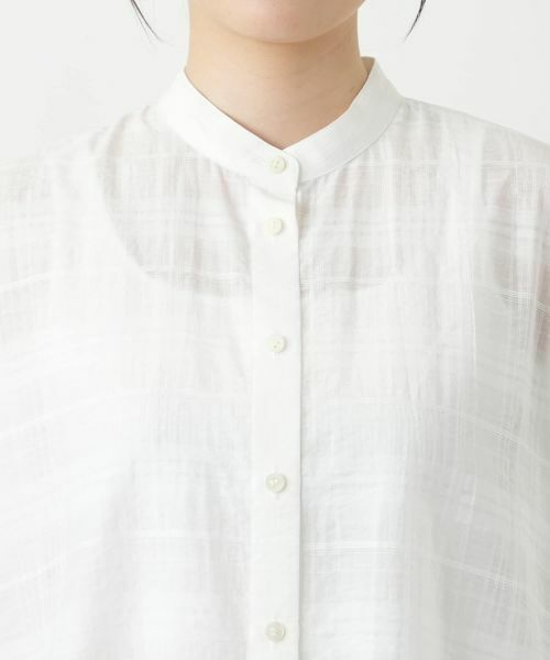Leilian / レリアン シャツ・ブラウス | シアーチェックブラウス【Leilian WHITE LABEL】 | 詳細10