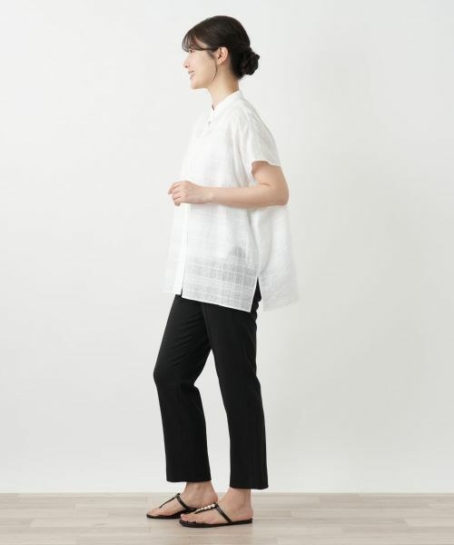 Leilian / レリアン シャツ・ブラウス | シアーチェックブラウス【Leilian WHITE LABEL】 | 詳細5