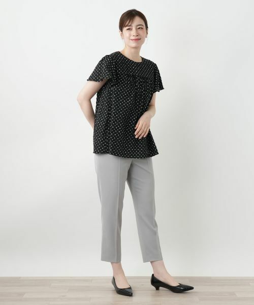 Leilian / レリアン シャツ・ブラウス | ドットギャザーブラウス【Leilian WHITE LABEL】 | 詳細1