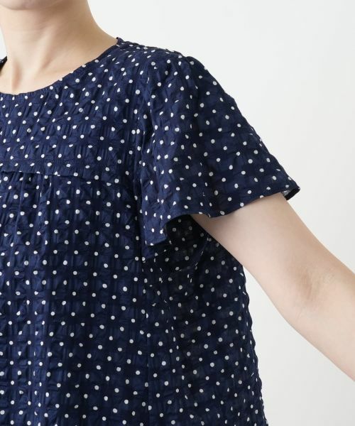 Leilian / レリアン シャツ・ブラウス | ドットギャザーブラウス【Leilian WHITE LABEL】 | 詳細12