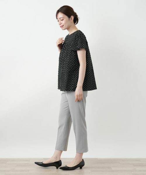 Leilian / レリアン シャツ・ブラウス | ドットギャザーブラウス【Leilian WHITE LABEL】 | 詳細2