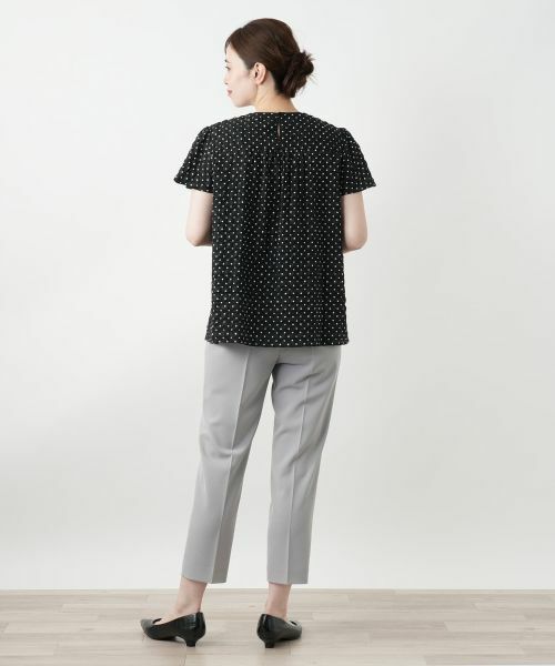 Leilian / レリアン シャツ・ブラウス | ドットギャザーブラウス【Leilian WHITE LABEL】 | 詳細3