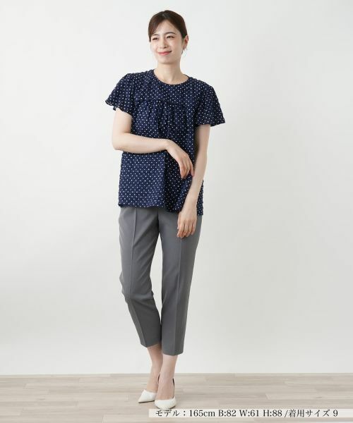 Leilian / レリアン シャツ・ブラウス | ドットギャザーブラウス【Leilian WHITE LABEL】 | 詳細4