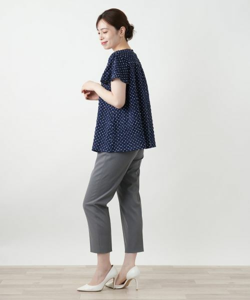 Leilian / レリアン シャツ・ブラウス | ドットギャザーブラウス【Leilian WHITE LABEL】 | 詳細5