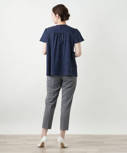 Leilian / レリアン シャツ・ブラウス | ドットギャザーブラウス【Leilian WHITE LABEL】 | 詳細6