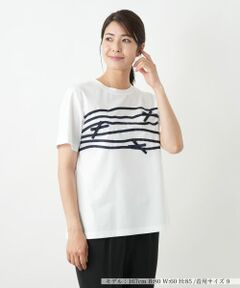 Leilian / レリアン Tシャツ | リボンクルーネックカットソー【Leilian WHITE LABEL】