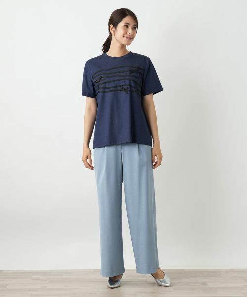 Leilian / レリアン Tシャツ | リボンクルーネックカットソー【Leilian WHITE LABEL】 | 詳細1