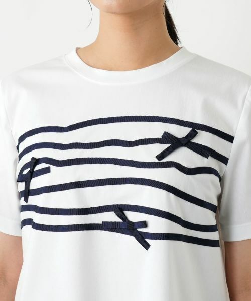 Leilian / レリアン Tシャツ | リボンクルーネックカットソー【Leilian WHITE LABEL】 | 詳細10