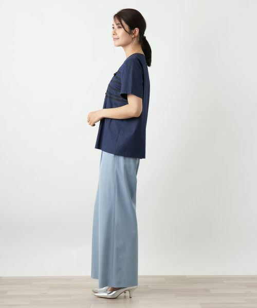 Leilian / レリアン Tシャツ | リボンクルーネックカットソー【Leilian WHITE LABEL】 | 詳細2