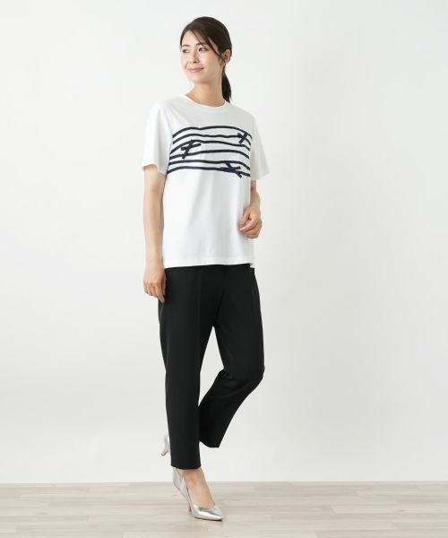 Leilian / レリアン Tシャツ | リボンクルーネックカットソー【Leilian WHITE LABEL】 | 詳細4