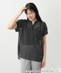 Leilian / レリアン シャツ・ブラウス | ストライプブラウス【Leilian WHITE LABEL】