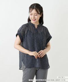 Leilian / レリアン シャツ・ブラウス | ストライプブラウス【Leilian WHITE LABEL】