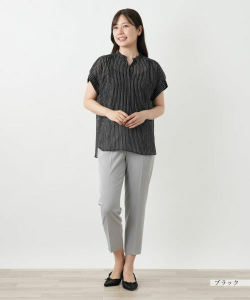 Leilian / レリアン シャツ・ブラウス | ストライプブラウス【Leilian WHITE LABEL】 | 詳細1