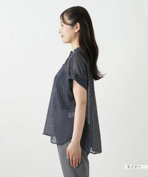 Leilian / レリアン シャツ・ブラウス | ストライプブラウス【Leilian WHITE LABEL】 | 詳細8