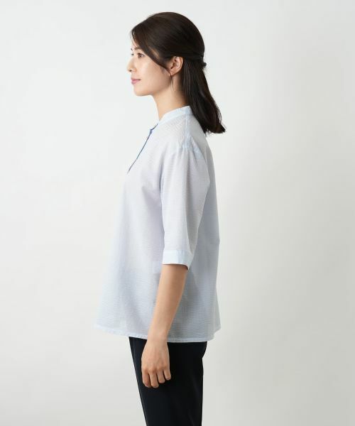 Leilian / レリアン シャツ・ブラウス | バンドカラーブラウス【Leilian WHITE LABEL】 | 詳細11