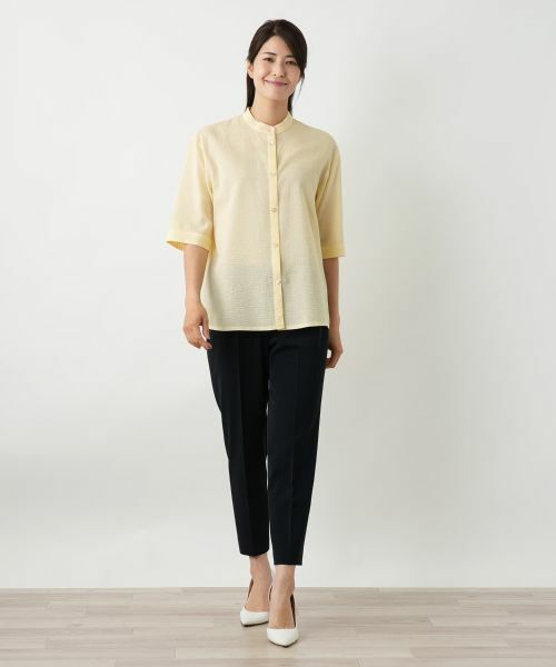 Leilian / レリアン シャツ・ブラウス | バンドカラーブラウス【Leilian WHITE LABEL】 | 詳細4