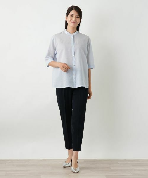 Leilian / レリアン シャツ・ブラウス | バンドカラーブラウス【Leilian WHITE LABEL】 | 詳細7