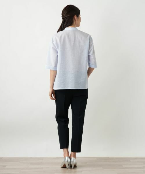 Leilian / レリアン シャツ・ブラウス | バンドカラーブラウス【Leilian WHITE LABEL】 | 詳細9