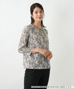 Leilian / レリアン カットソー | 小花柄カットソー【Leilian WHITE LABEL】