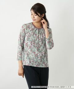 Leilian / レリアン カットソー | 小花柄カットソー【Leilian WHITE LABEL】