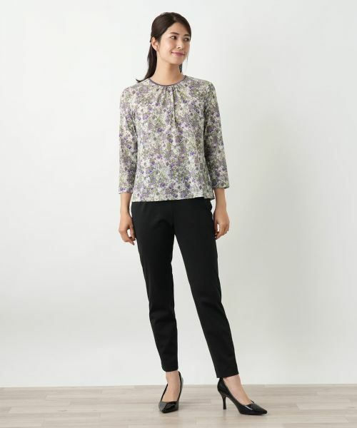 Leilian / レリアン カットソー | 小花柄カットソー【Leilian WHITE LABEL】 | 詳細1