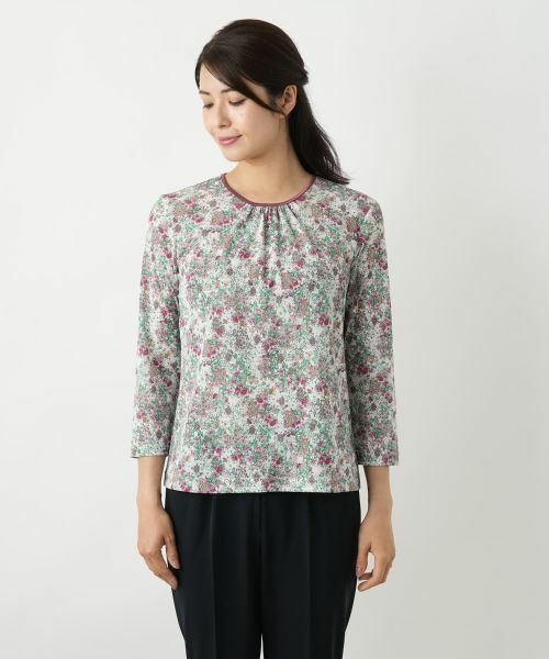 Leilian / レリアン カットソー | 小花柄カットソー【Leilian WHITE LABEL】 | 詳細10