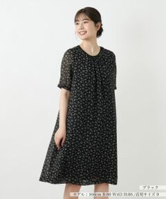 Leilian / レリアン ドレス | プリントギャザーワンピース【Leilian WHITE LABEL】