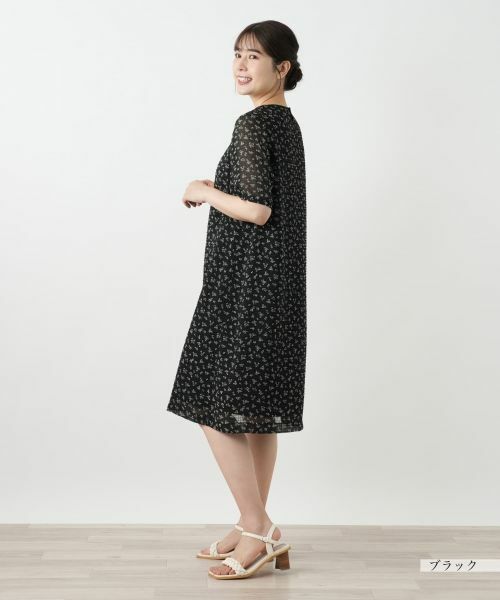 Leilian / レリアン ドレス | プリントギャザーワンピース【Leilian WHITE LABEL】 | 詳細2