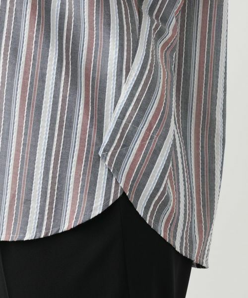 Leilian / レリアン シャツ・ブラウス | マルチストライプブラウス | 詳細10