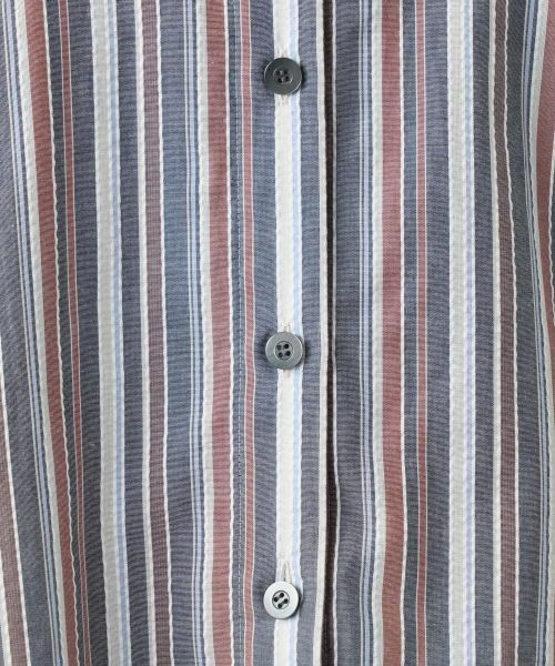 Leilian / レリアン シャツ・ブラウス | マルチストライプブラウス | 詳細11