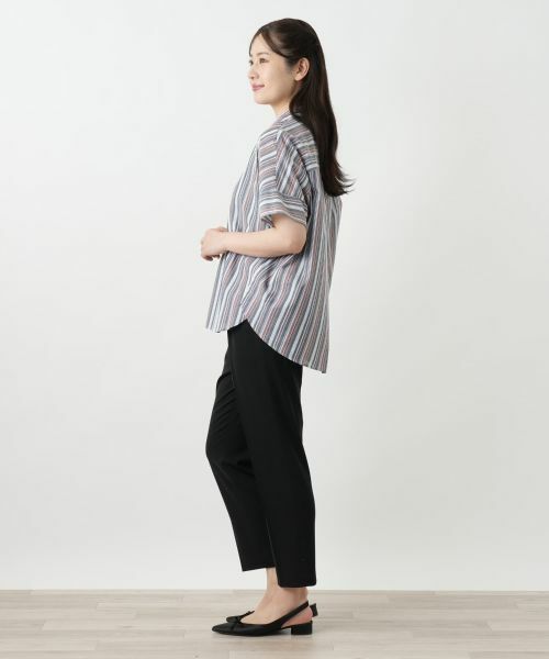 Leilian / レリアン シャツ・ブラウス | マルチストライプブラウス | 詳細2