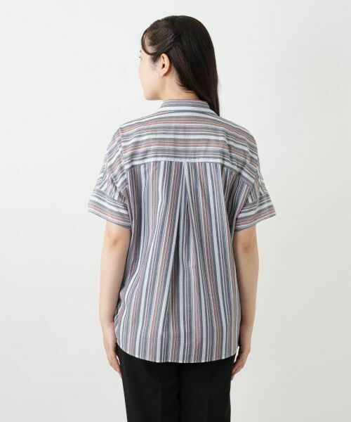 Leilian / レリアン シャツ・ブラウス | マルチストライプブラウス | 詳細6