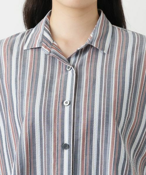 Leilian / レリアン シャツ・ブラウス | マルチストライプブラウス | 詳細7