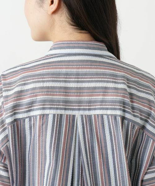 Leilian / レリアン シャツ・ブラウス | マルチストライプブラウス | 詳細8