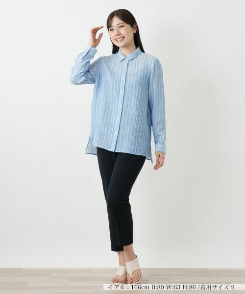 Leilian / レリアン シャツ・ブラウス | ストライプブラウス | 詳細1