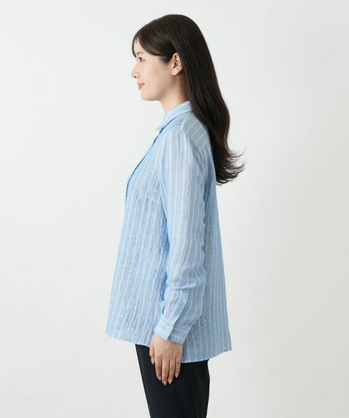 Leilian / レリアン シャツ・ブラウス | ストライプブラウス | 詳細5