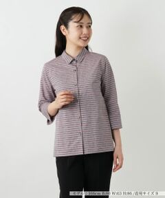 Leilian / レリアン シャツ・ブラウス | マルチボーダーブラウス【Leilian WHITE LABEL】