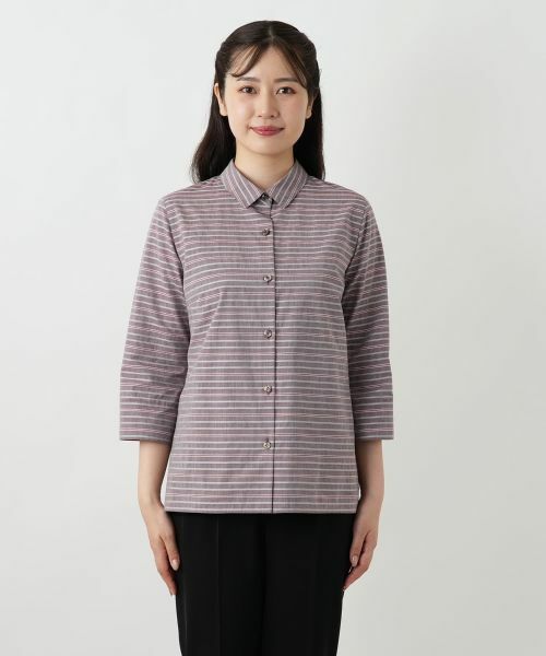 Leilian / レリアン シャツ・ブラウス | マルチボーダーブラウス【Leilian WHITE LABEL】 | 詳細4