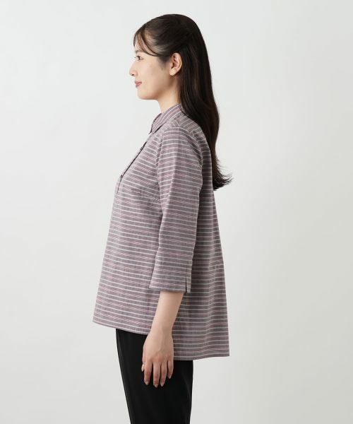 Leilian / レリアン シャツ・ブラウス | マルチボーダーブラウス【Leilian WHITE LABEL】 | 詳細5