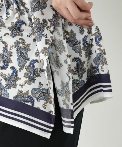 Leilian / レリアン シャツ・ブラウス | ペイズリー柄フレアブラウス | 詳細12