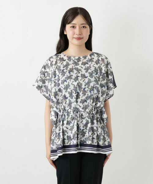 Leilian / レリアン シャツ・ブラウス | ペイズリー柄フレアブラウス | 詳細5