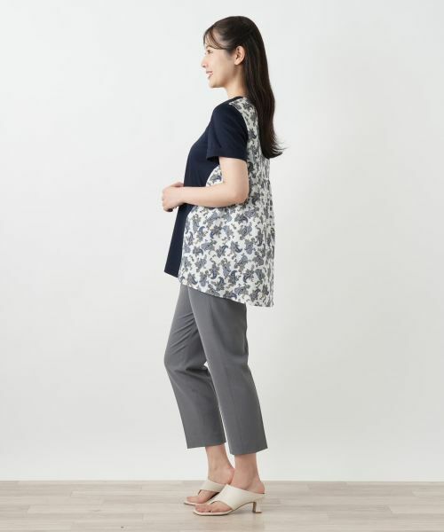 Leilian / レリアン カットソー | ペイズリー柄切替カットソー | 詳細2