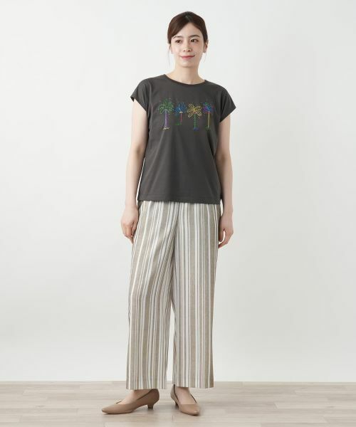 Leilian / レリアン その他パンツ | ストライプワイドパンツ | 詳細1